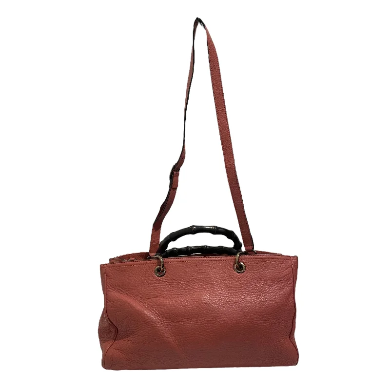 GUCCI/Tote Bag[PO]/Pink/Leather/ Dapper Men's Bow