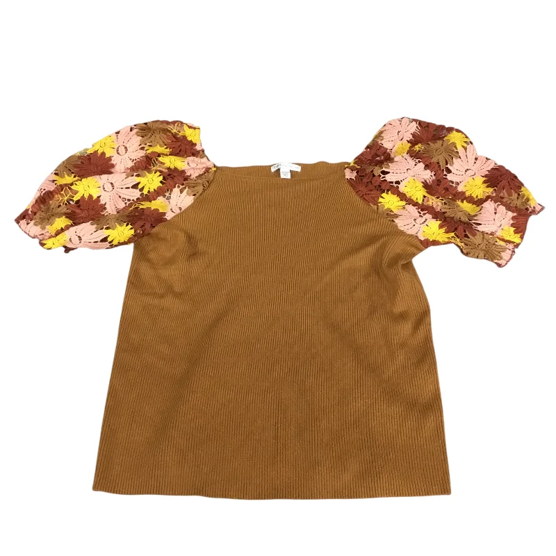 Top Short Sleeve By Cato In Orange & Pink, Size: 1x Cool Men's Skate