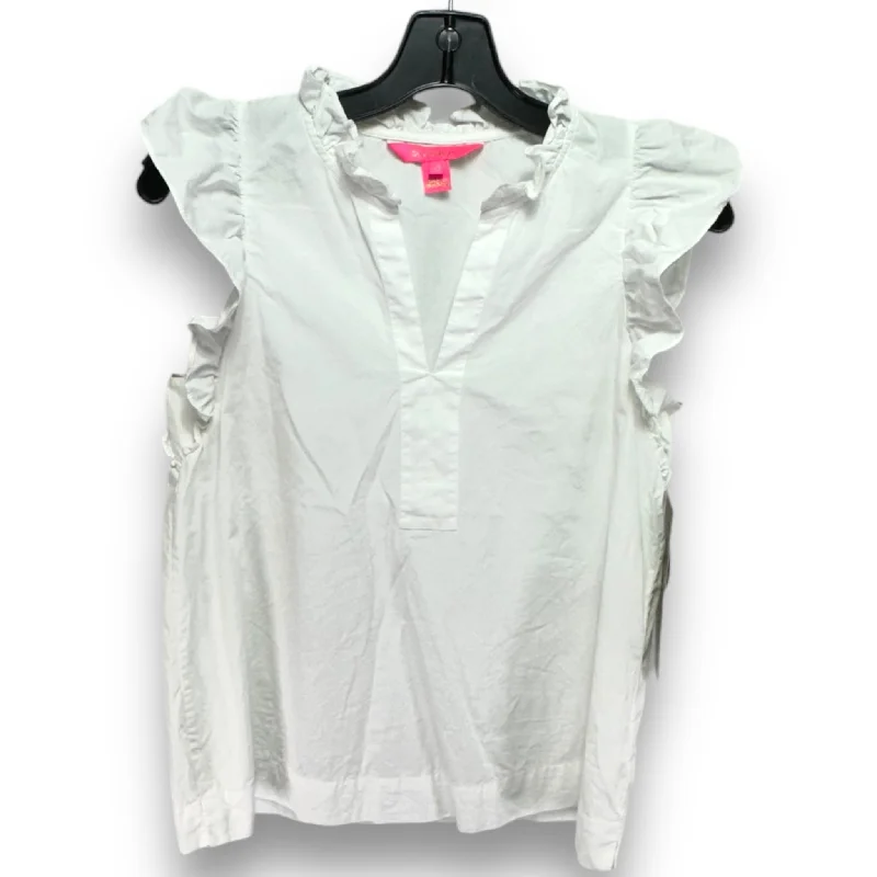 Klaudie Ruffle Sleeve Designer By Lilly Pulitzer In Resort White, Size: XS Sleek Men's Contemporary Klaudie Ruffle Sleeve Designer By Lilly Pulitzer In Resort White, Size: XS Sleek Men's Contemporary
