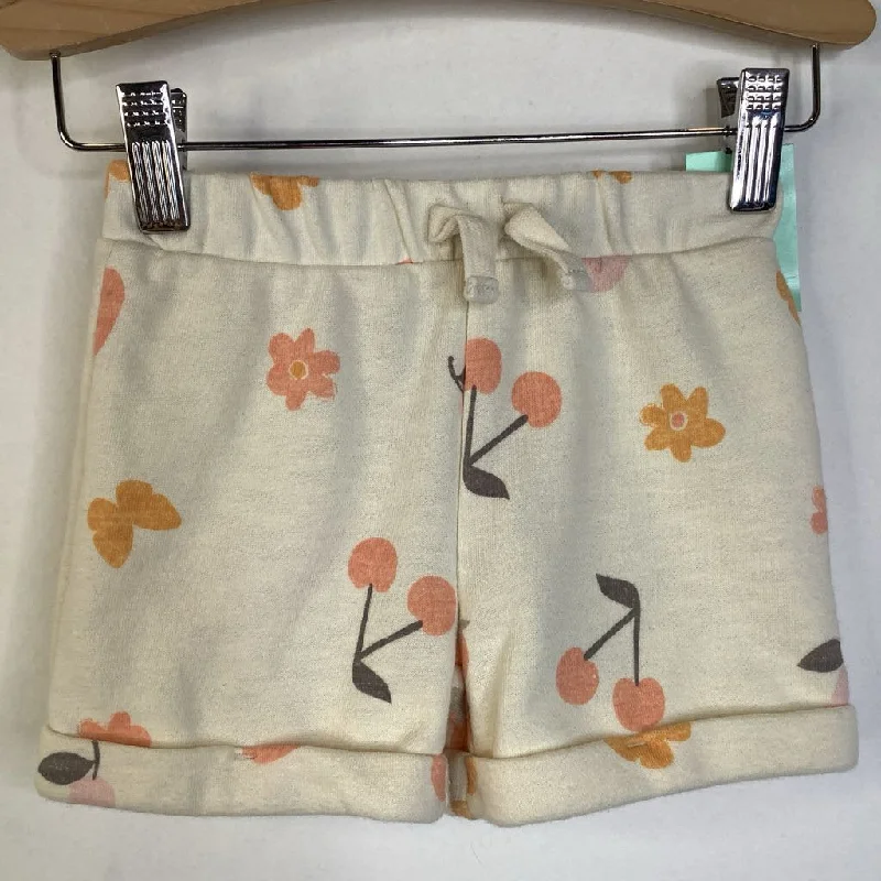 Size 3: Pekkle Creme/Butterfly & Cherries Print Cozy Shorts Hip Men's Retro