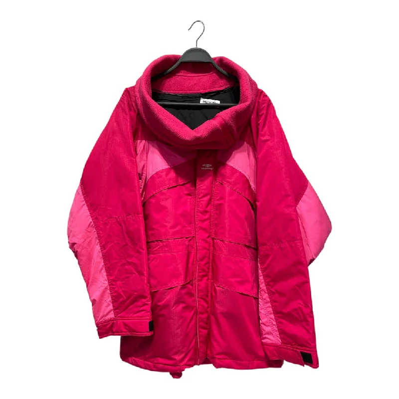 BALENCIAGA/Puffer Jkt/36/Nylon/PNK/Graphic/3B FLEECE NYLON PANEL Classic Men's Pin