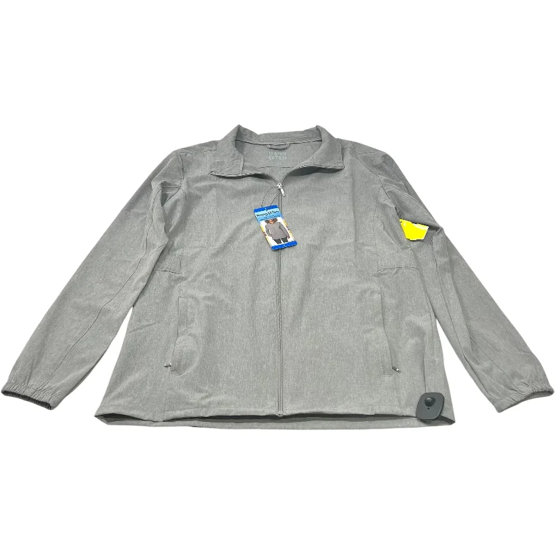 Coat Raincoat By Hang Ten In Grey, Size: L Traditional Men's Wool