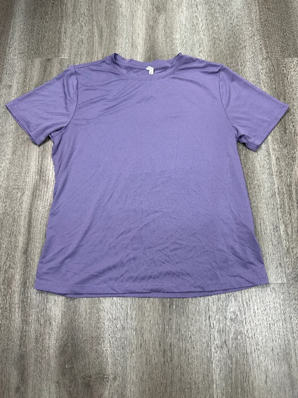 Athletic Top Short Sleeve By Fabletics In Purple, Size: L Polished Men's Satin