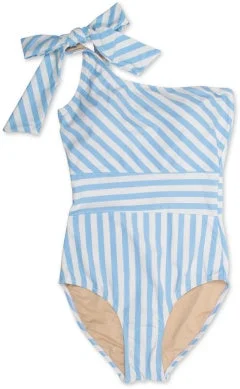 Women's One Shoulder Stripe Suit Sophisticated Men's French