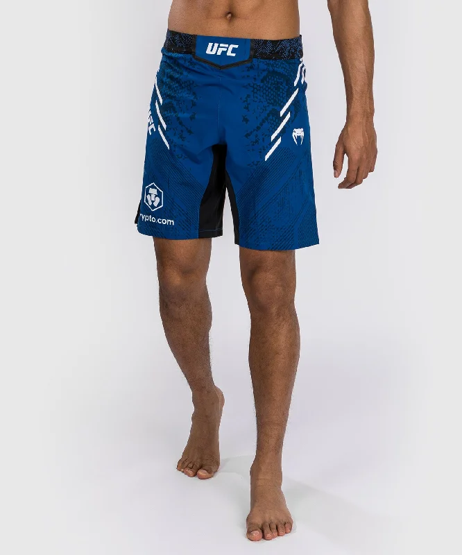 UFC Adrenaline by Venum Authentic Fight Night Men's Fight Short - Long Fit - Blue Lumberjack