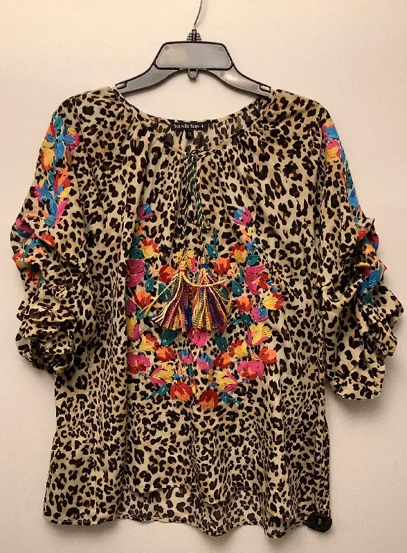 Top Short Sleeve By Clothes Mentor In Animal Print, Size: 1x Modern Men's Geometric
