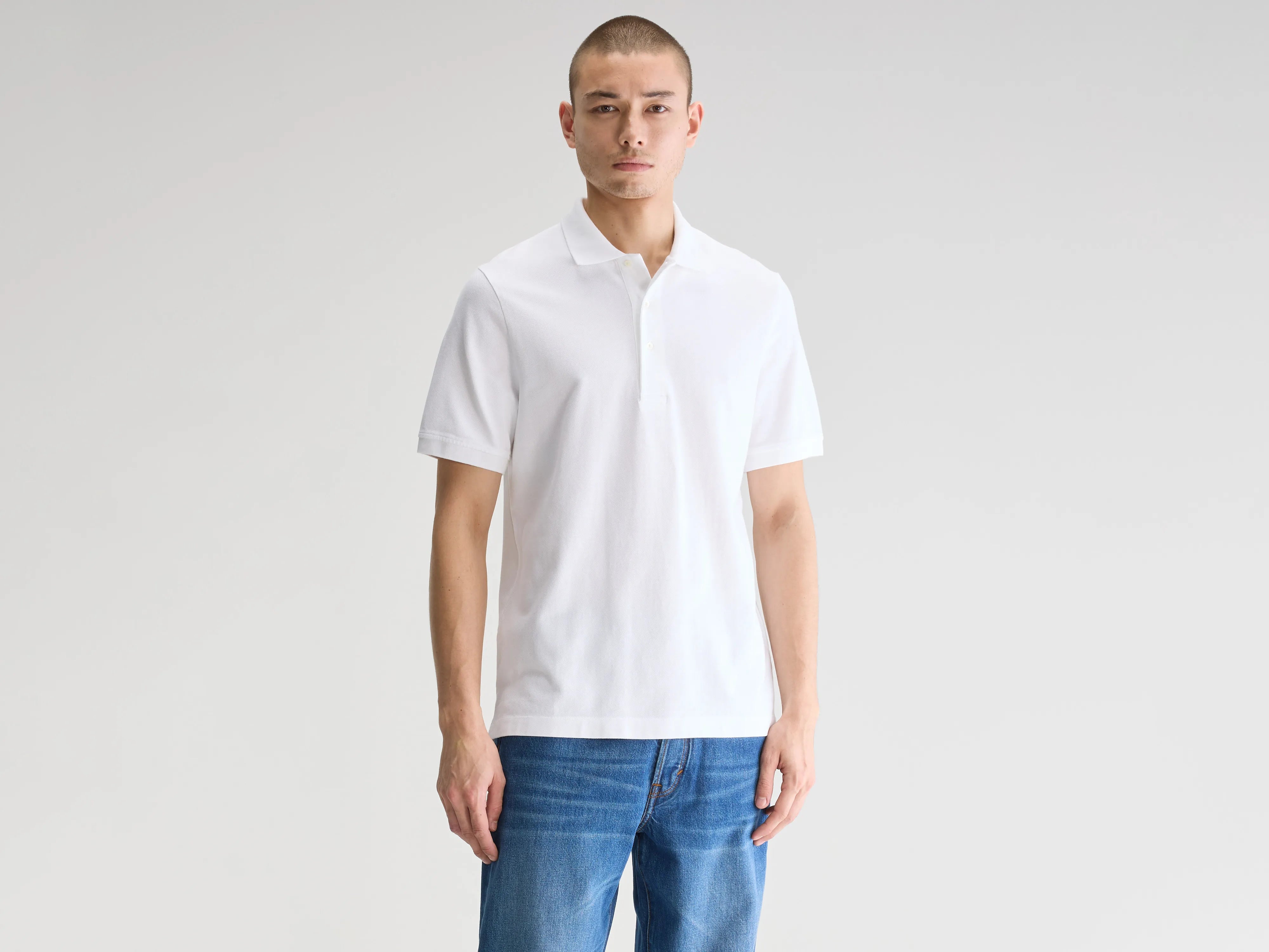 Vilon relaxed polo (251 / M / WHITE) Sharp Men's Italian
