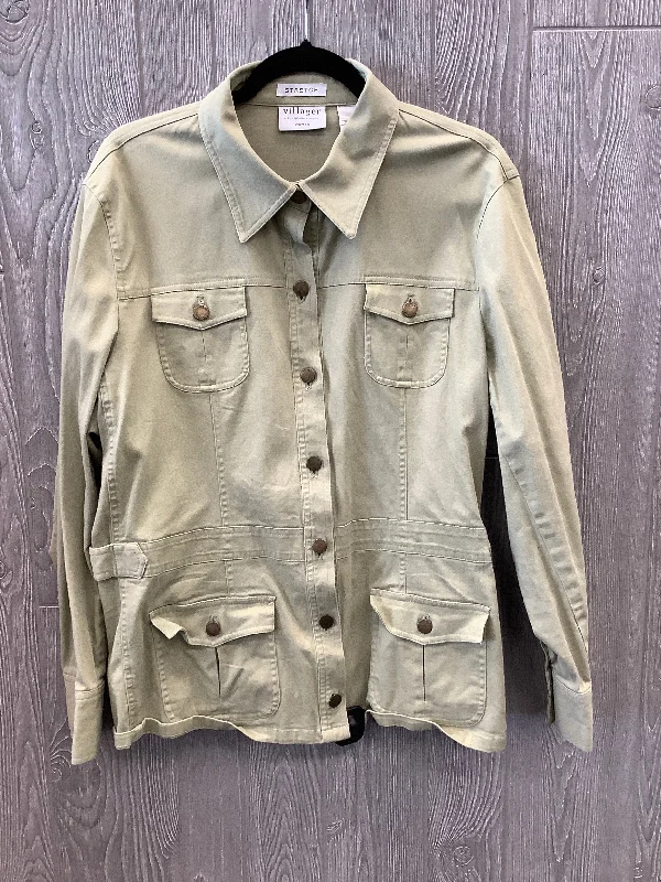 Jacket Other By Villager By Liz Claiborne In Green, Size: 1x Trendy Men's Scandinavian