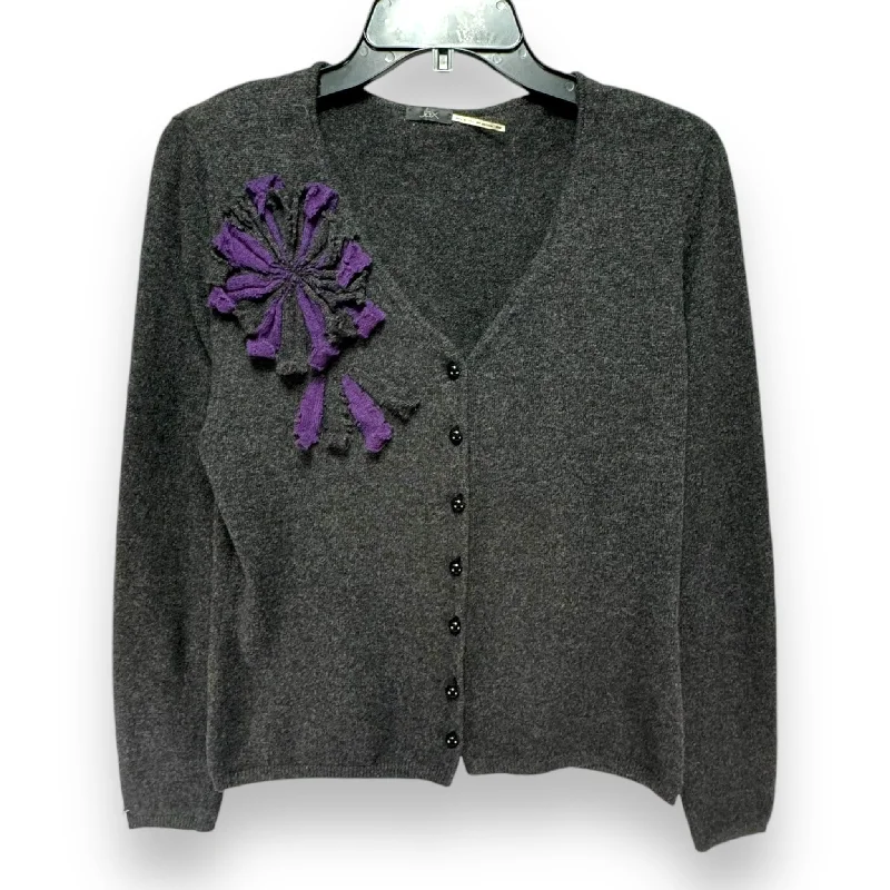Sweater Cardigan Cashmere By Jax In Grey, Size: M Dynamic Men's Moto