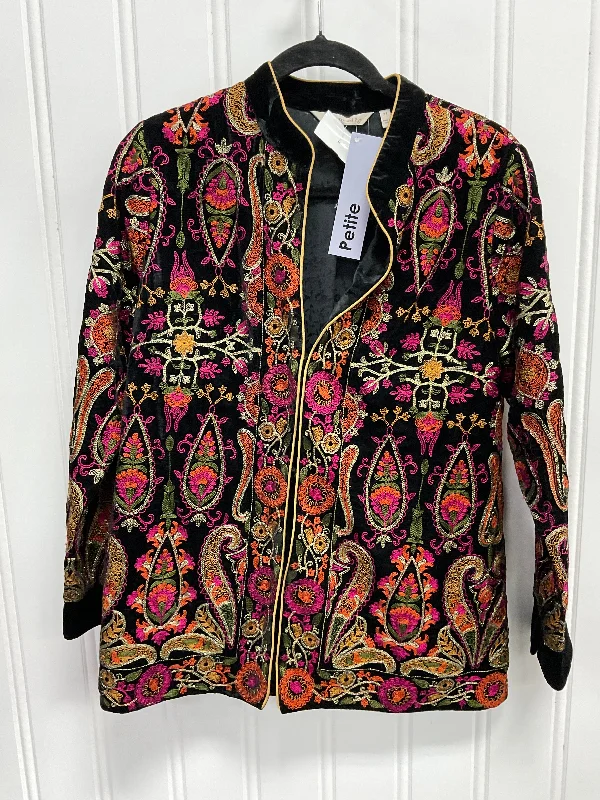 Jacket Shirt By Soft Surroundings In Multi-colored, Size: Sp Casual Men's Loose