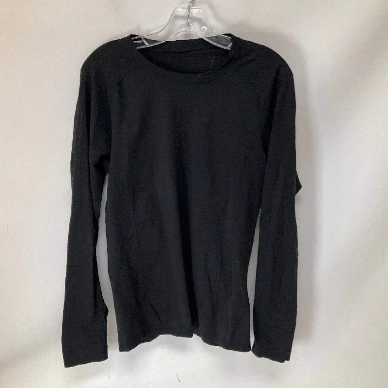 Athletic Top Long Sleeve Crewneck By Lululemon In Black, Size: 12 Gym