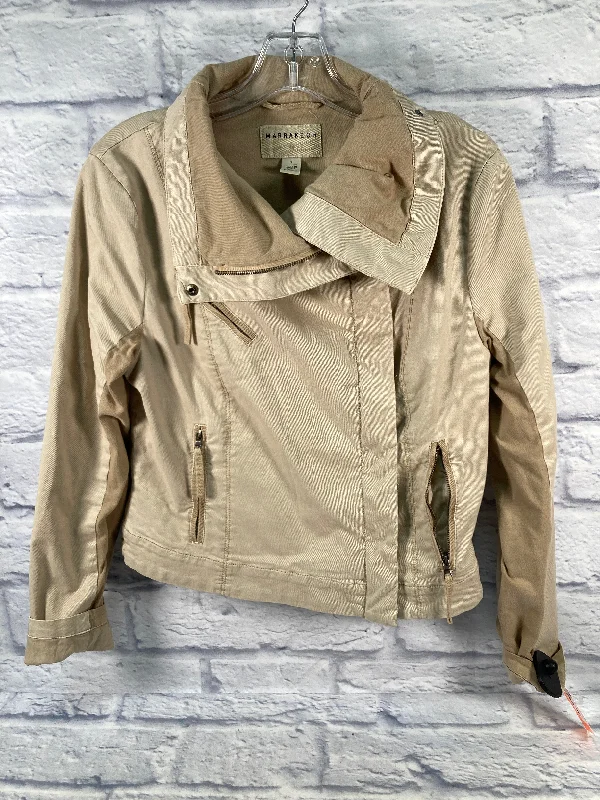 Jacket Moto By Marrakech In Tan, Size: S Cool Men's Distressed