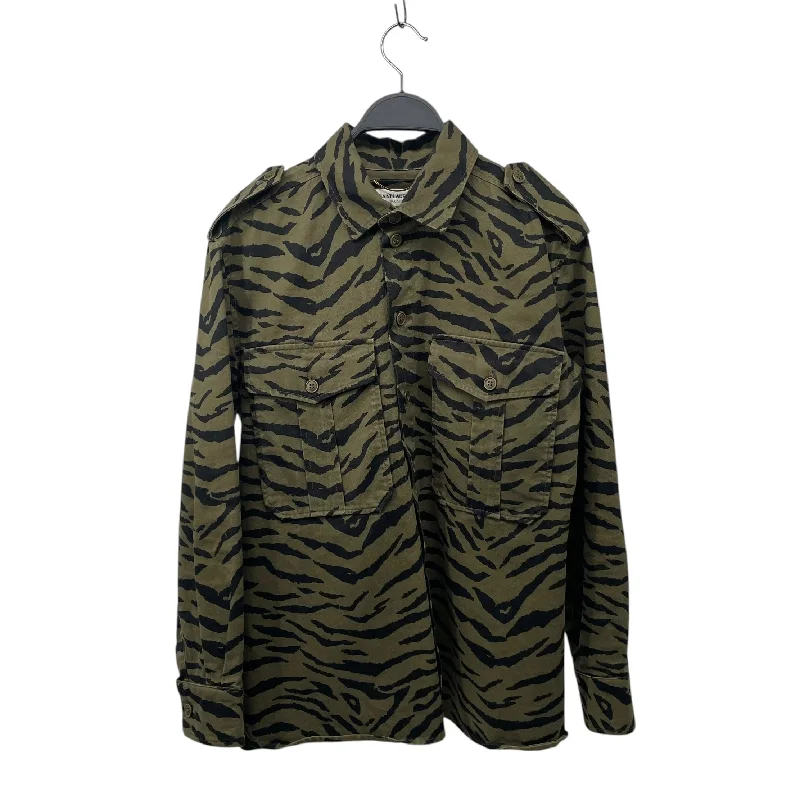 SAINT LAURENT/Military Jkt/38/Camouflage/Cotton/GRN/TIGER CAMO W EPAULETS Elegant Men's Cashmere