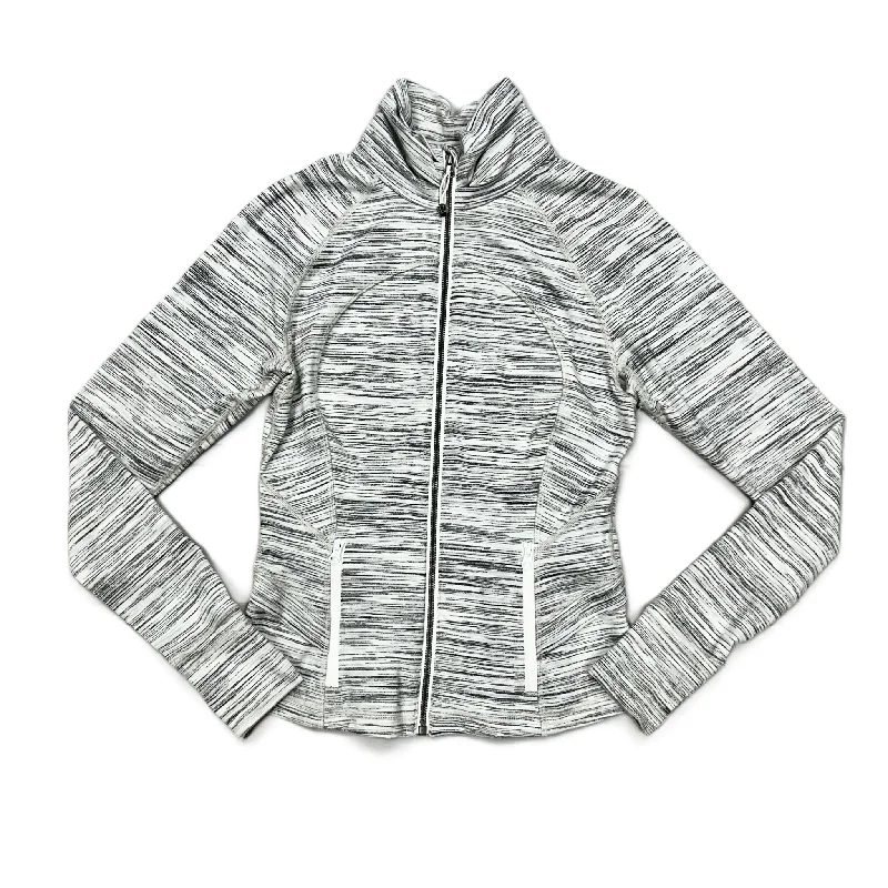 Athletic Jacket By Lululemon In Black & White, Size: S Trendy Men's Scandinavian