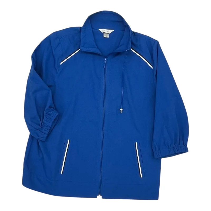 Jacket Other By Cj Banks In Blue, Size:1X Athletic Men's Compression