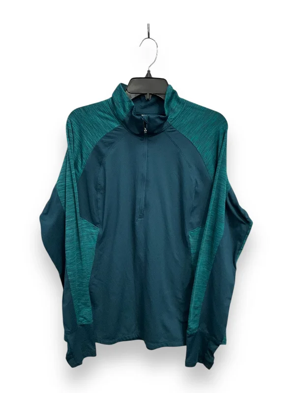 Athletic Jacket By Danskin In Teal, Size: Xl Hip Men's Retro
