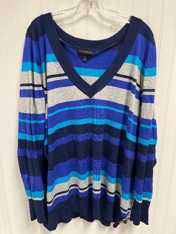 Top Long Sleeve By Lane Bryant In Striped Pattern, Size: 4x Sophisticated Men's 