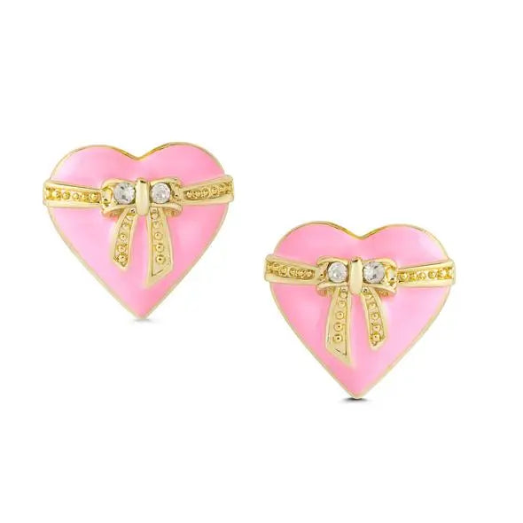 Lily Nily Heart & Ribbon Bow Stud Refined Men's Hand