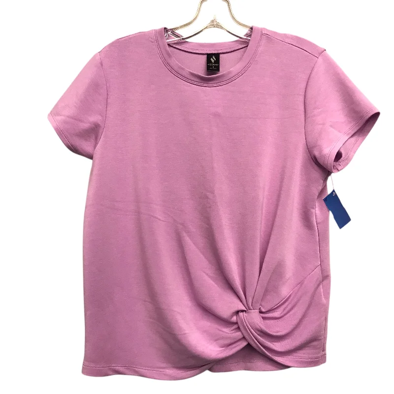 Athletic Top Ss By Skechers In Purple, Size:S Stylish Men's Neon