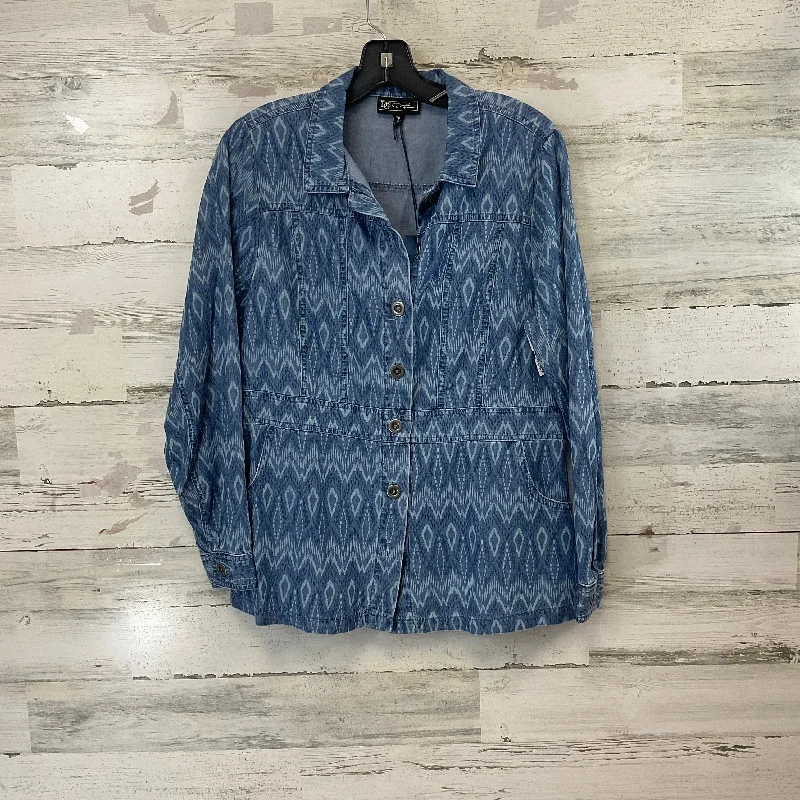 Jacket Shirt By Diane Gilman In Blue, Size: M Earthy Men's Hemp