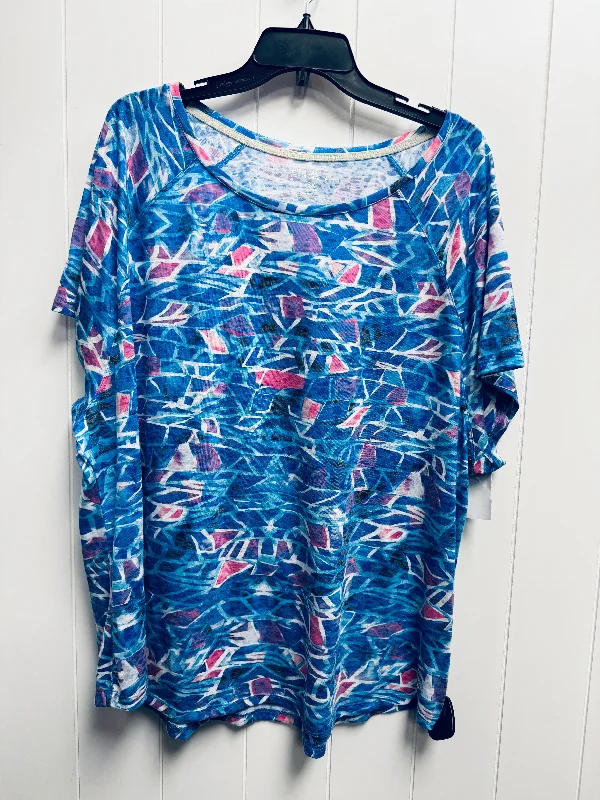 Top Short Sleeve By Reel Legends In Blue, Size: 3x Dynamic Men's High