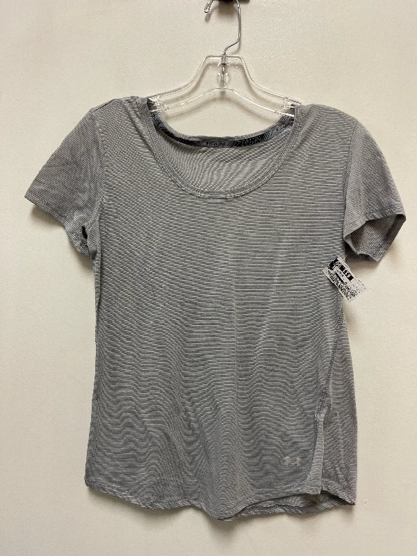 Athletic Top Short Sleeve By Under Armour In Grey, Size: M Sporty Men's Athleisure 