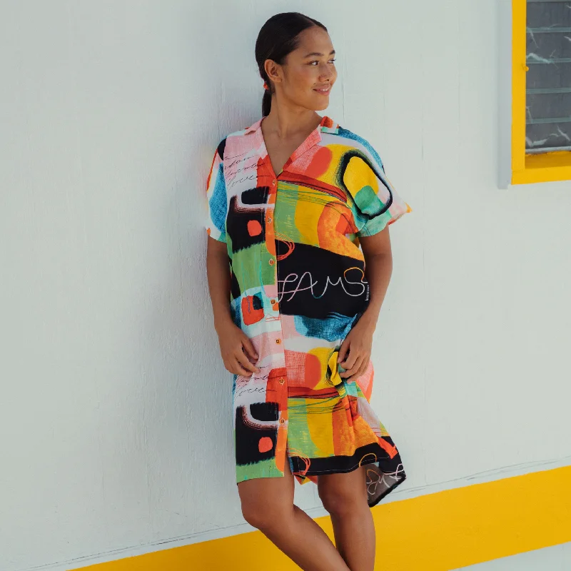 Shirt Dress - Color Block Confident Men's High