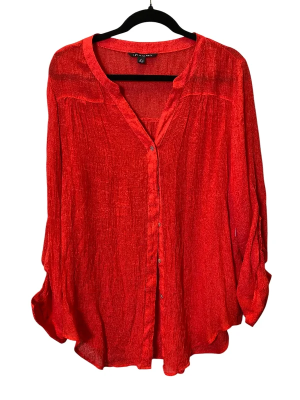 Top Long Sleeve By Zac And Rachel In Red, Size: Xl Cozy Men's Winter