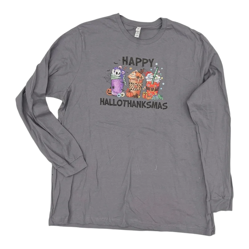 Top Ls By Bella + Canvas In Grey, Size:3X Vacation