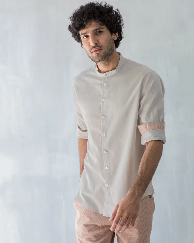 Arugam Shirt - Brown Checks Unique Men's Upcycled
