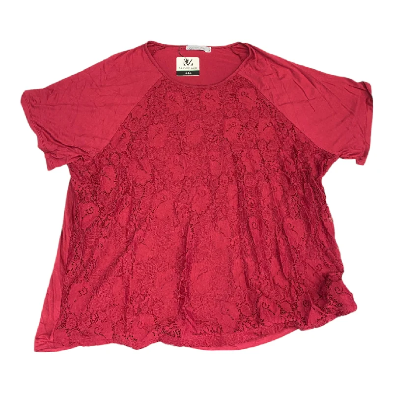 Top Short Sleeve By Cmc In Red, Size: 4x Bold Men's Statement