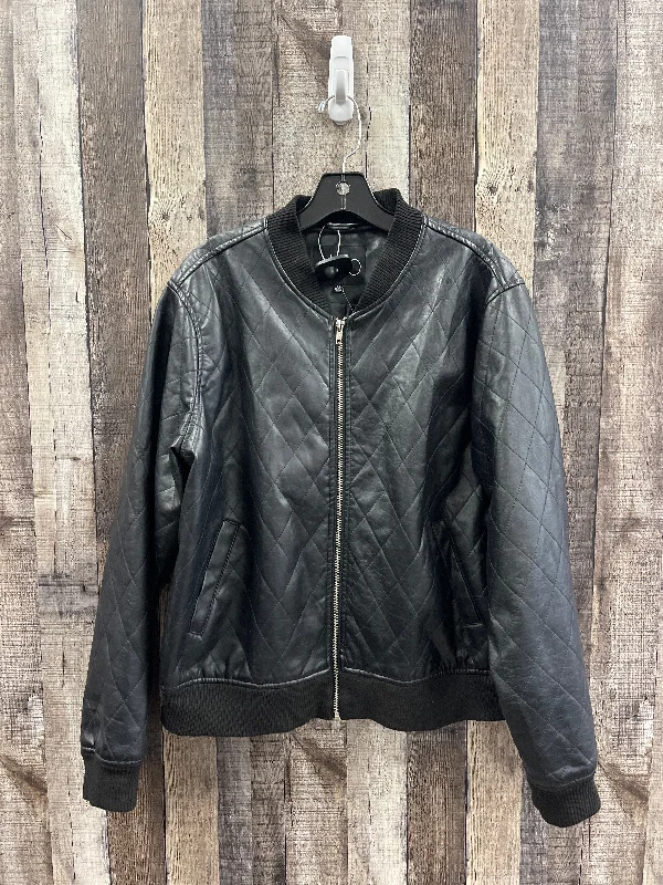 Jacket Moto By Deb In Black, Size: 2x Sophisticated Men's 