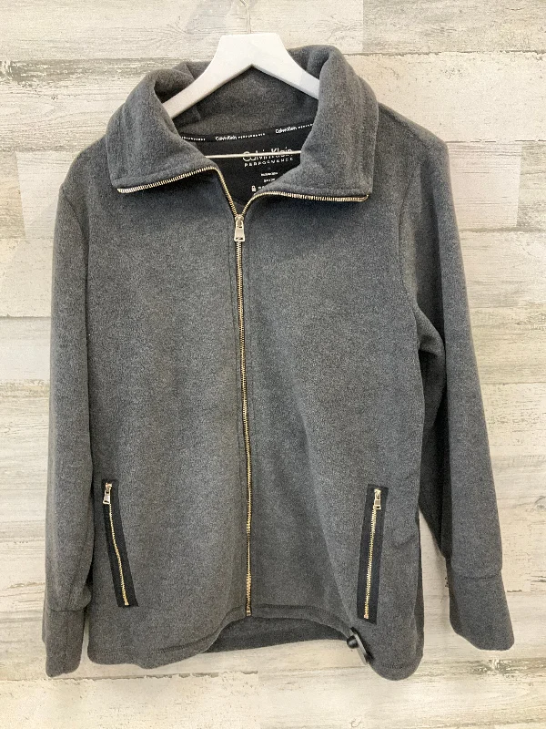 Jacket Fleece By Calvin Klein In Grey, Size: 1x Dynamic Men's High