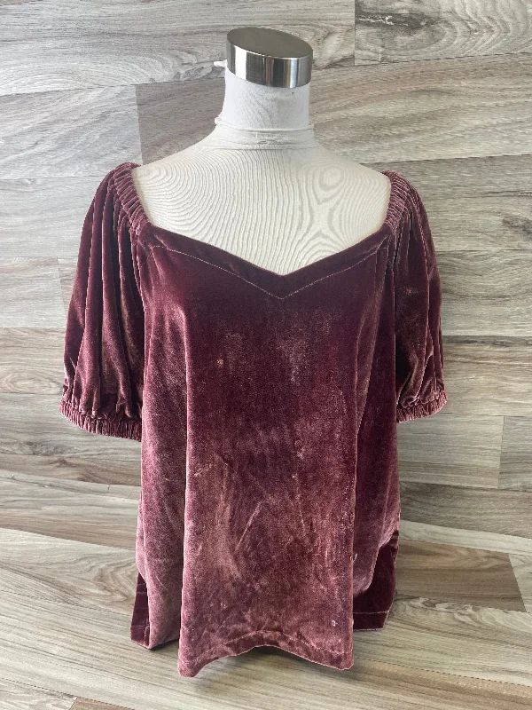 Top Short Sleeve Basic By Loft In Purple, Size: Xl Hip Men's Retro
