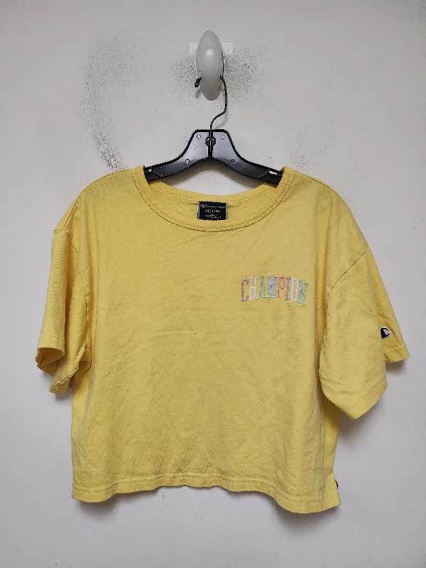 Top Short Sleeve Basic By Champion In Yellow, Size: M Cool Men's Skate