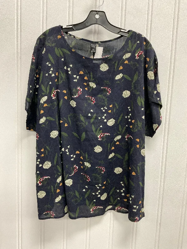 Top Short Sleeve By Clothes Mentor In Navy, Size: 3x Refined Men's Classic 