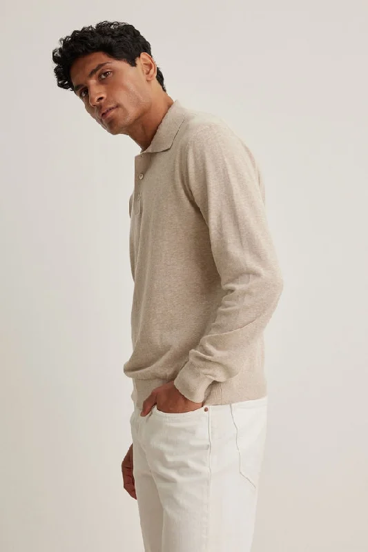 VELVET Matteo Cotton Linen Sweater Polo Practical Men's Quick