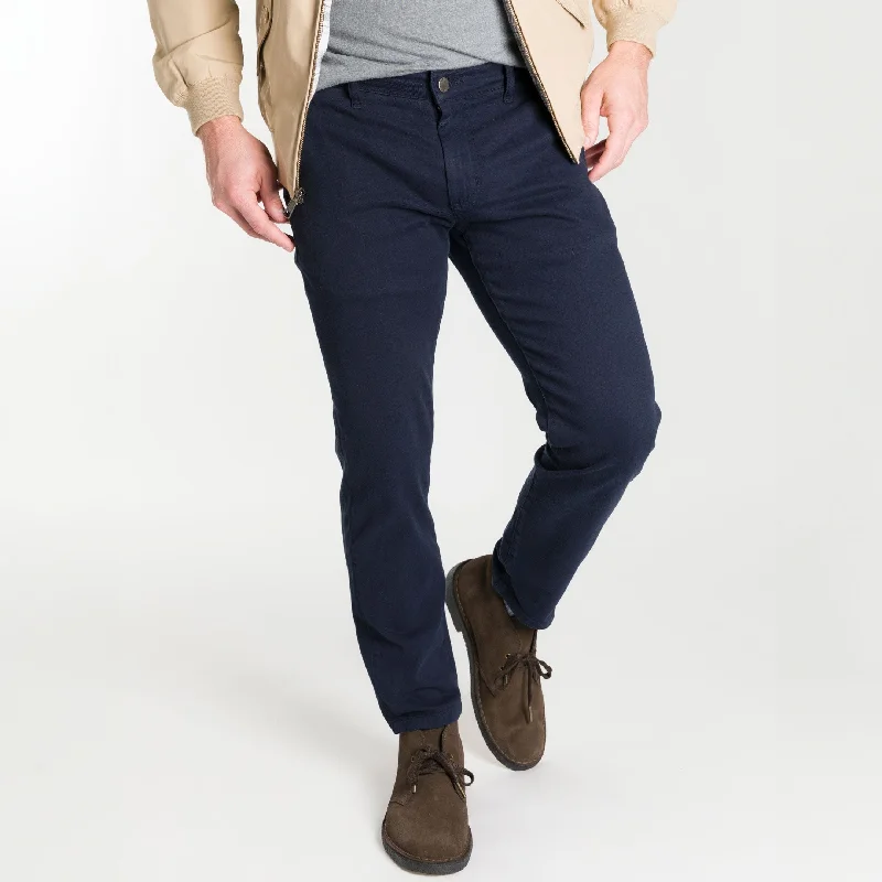 Navy Lightweight Stretch Chino Cool Men's Distressed
