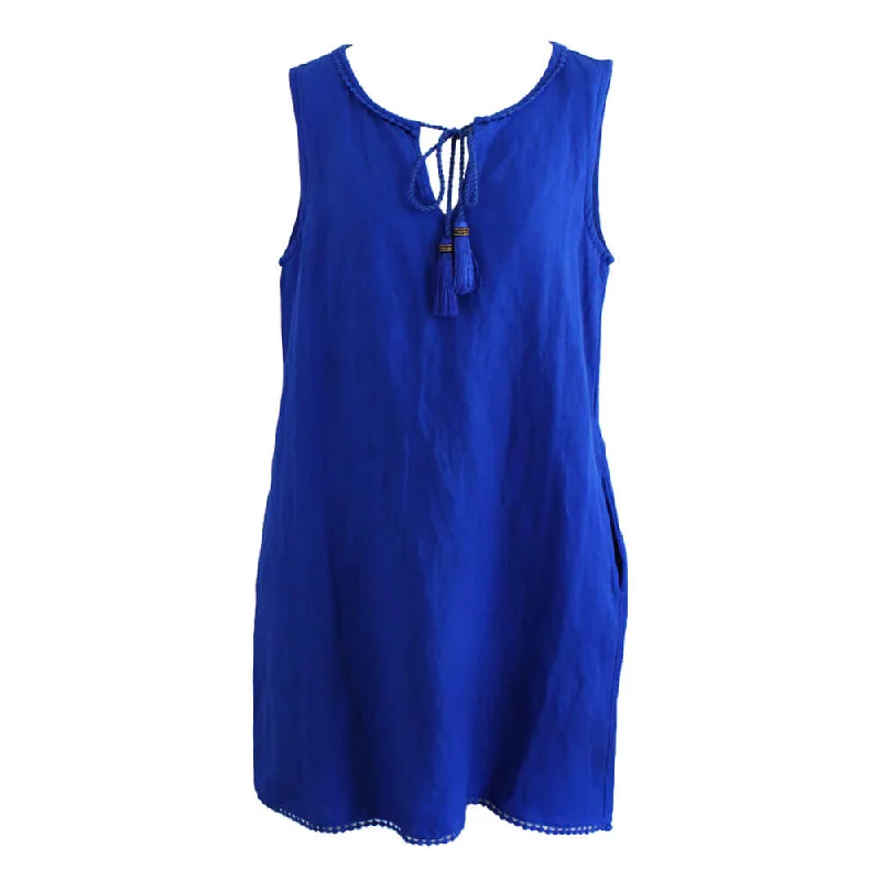 Tommy Bahama St. Lucia Split Neck Shift Dress Cover Up - Beaming Blue Adventure