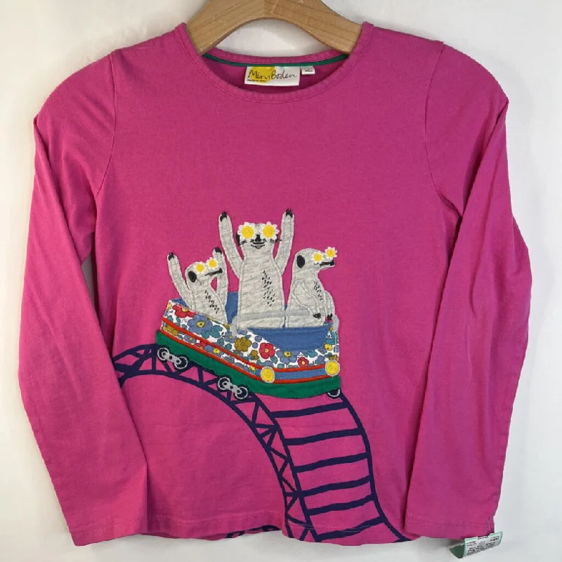 Size 9-10: Boden Pink Floral Roller Coaster Meerkats Embroidery Long Sleeve Shirt Bold Men's Animal Size 9-10: Boden Pink Floral Roller Coaster Meerkats Embroidery Long Sleeve Shirt Bold Men's Animal