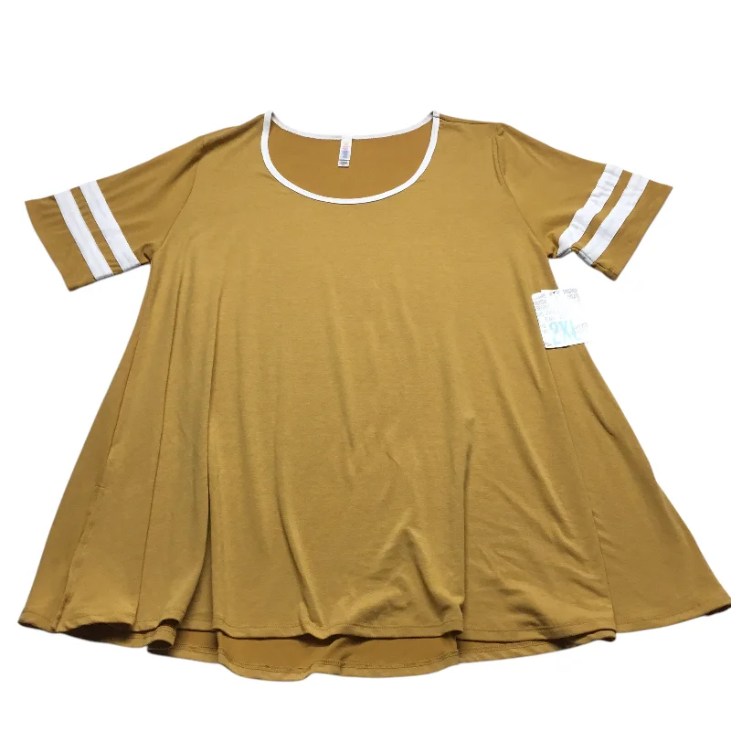 Top Short Sleeve By Lularoe In Yellow, Size: 2x Masculine Men's 