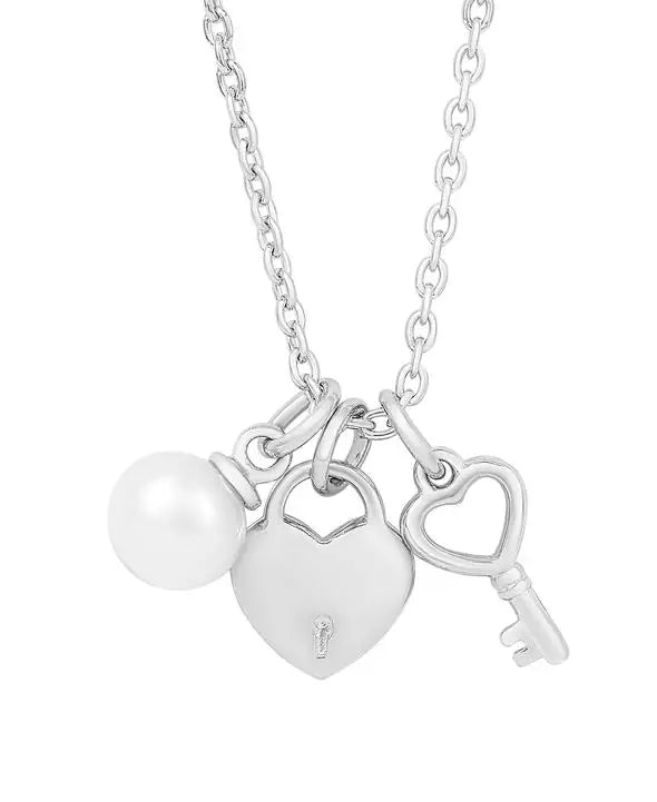 Lily Nily Heart Lock Necklace Cozy Men's Sherpa