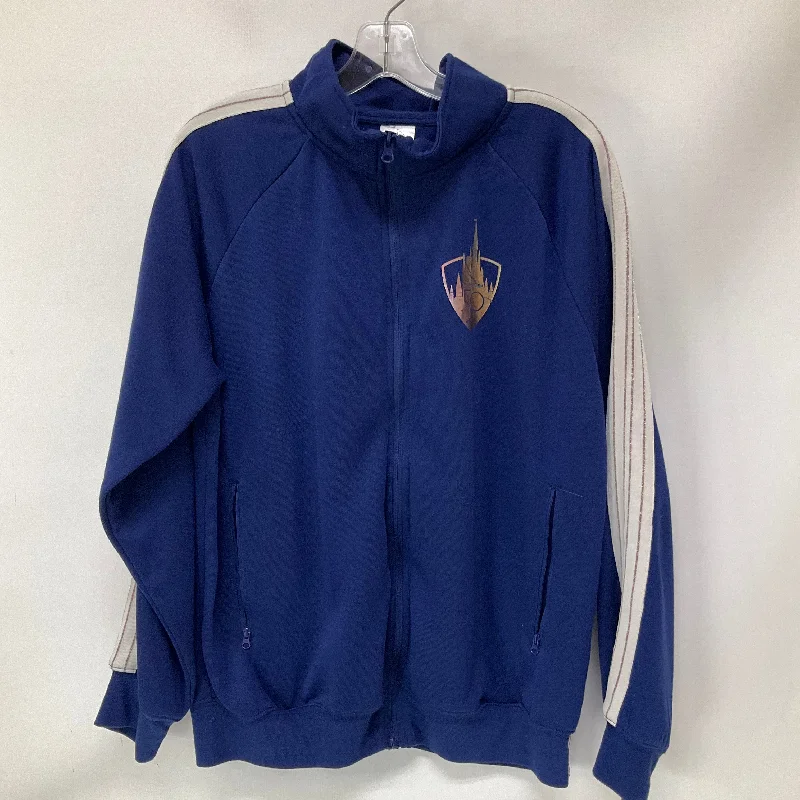 Athletic Jacket By Disney Store In Blue, Size: M Modern Men's Geometric