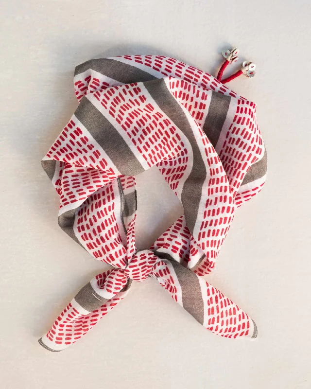 Stripe & Dash Scarf Sleek Men's Metallic