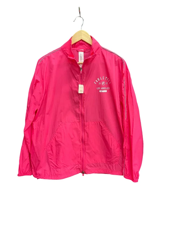 Athletic Jacket By Fabletics In Pink, Size: L Casual Men's Japanese 