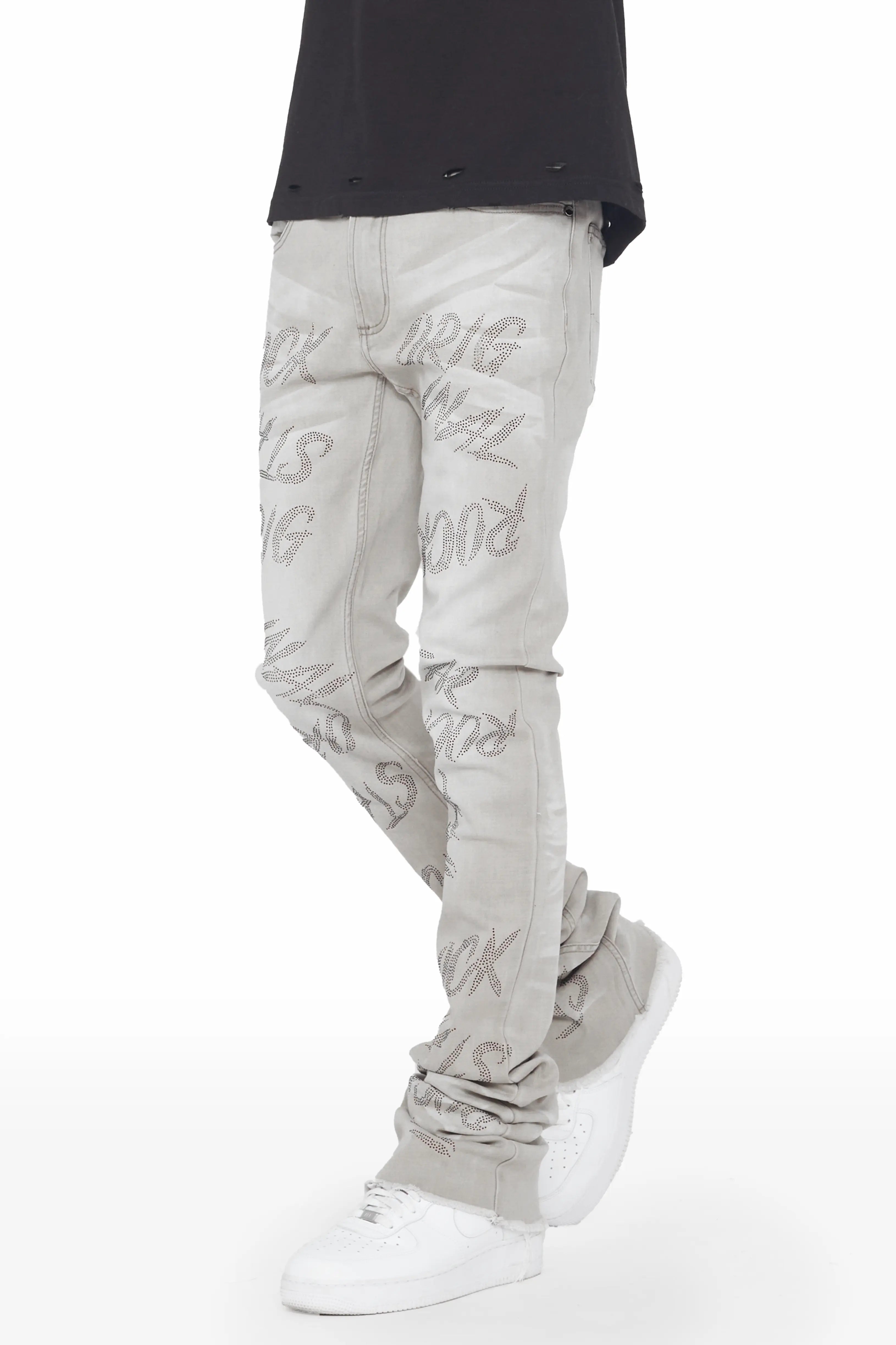 Cato Grey Super Stacked Flare Jean Modern Men's Tech