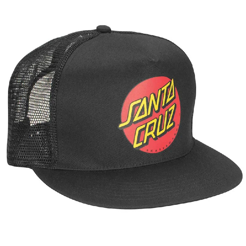 Santa Cruz Classic Dot Mesh Trucker High Profile Hat - Black Lumberjack