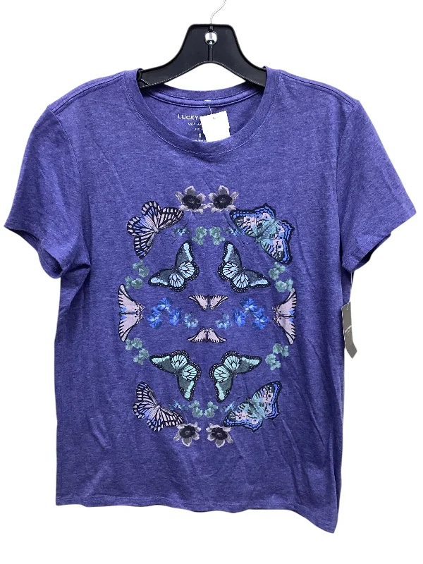 Top Short Sleeve By Lucky Brand In Blue, Size: S Modern Men's Geometric