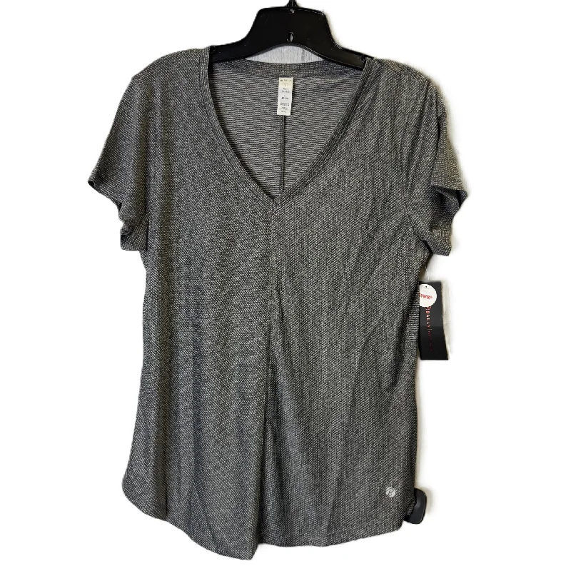 Athletic Top Short Sleeve By Bally In Grey, Size: L Cclassic Men's Tweed