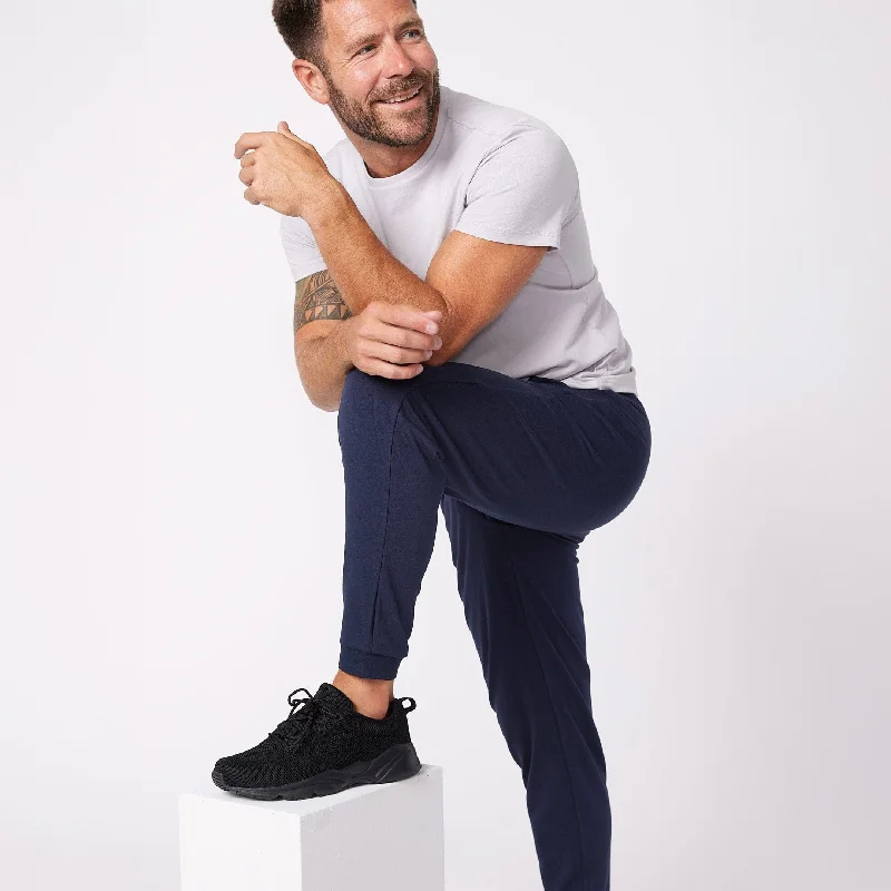 Navy French Terry Jogger Practical Men's Multi